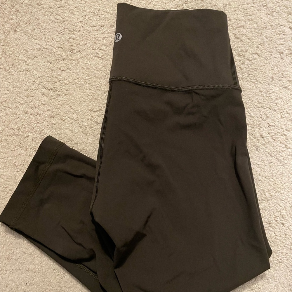 Lululemon Wunder Under HR Flux, Green olive size 6